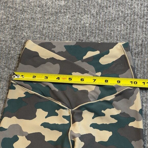 OFFLINE by Aerie Small Real Me High Waisted Crossover Leggings Green Camo NEW - Picture 7 of 9